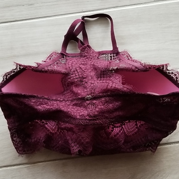 Burgundy lace bralette DD - Picture 2 of 4